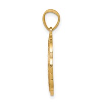 10K Two-tone and White Rhodium 15 Anos Oval Pendant view 2