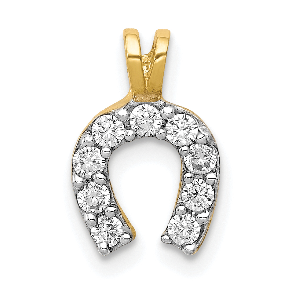 10k Small CZ Horseshoe Charm (10C979)