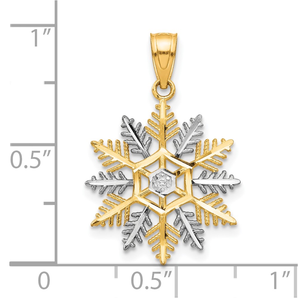 10K w/Rhodium Snowflake Charm (10C986)