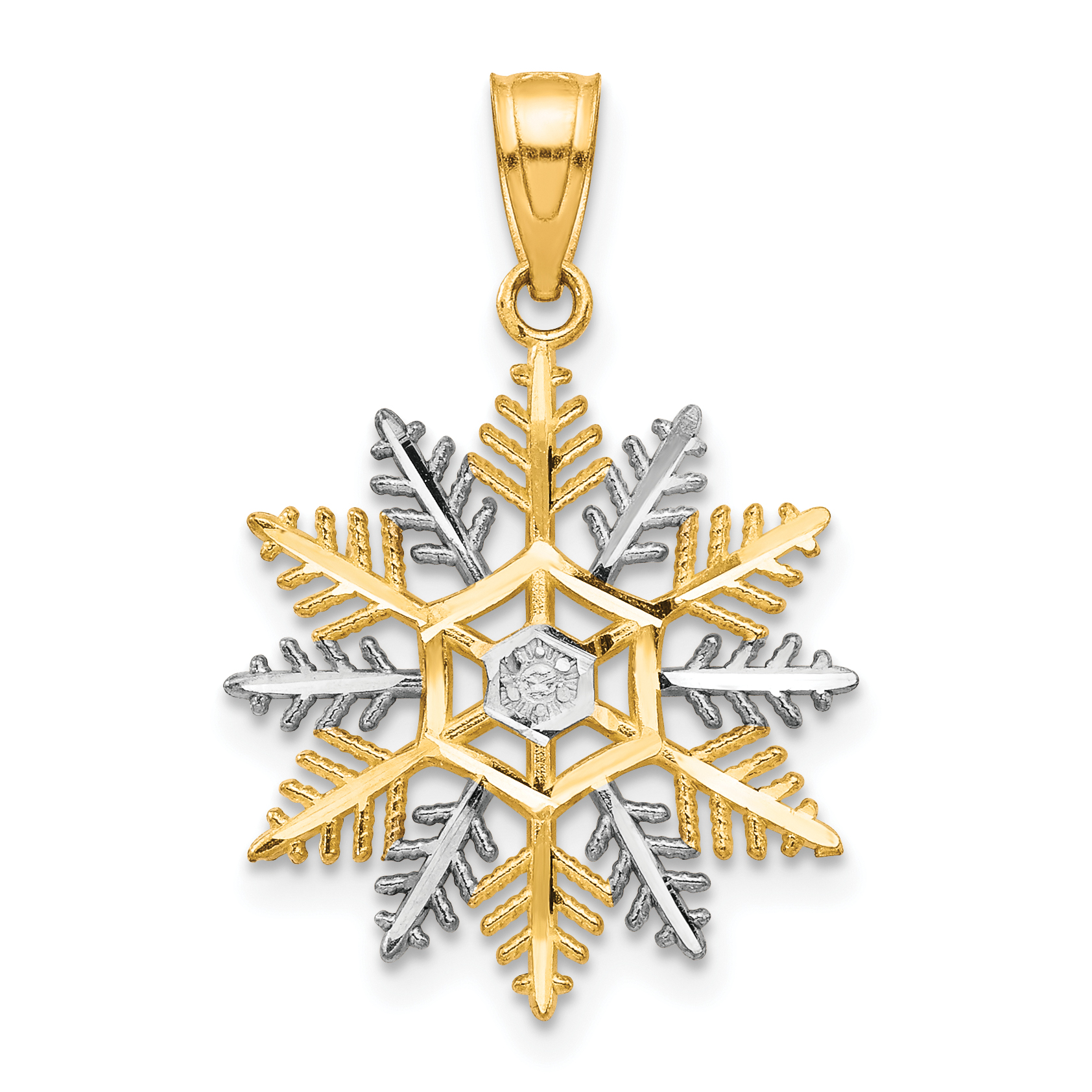 10K w/Rhodium Snowflake Charm (10C986)