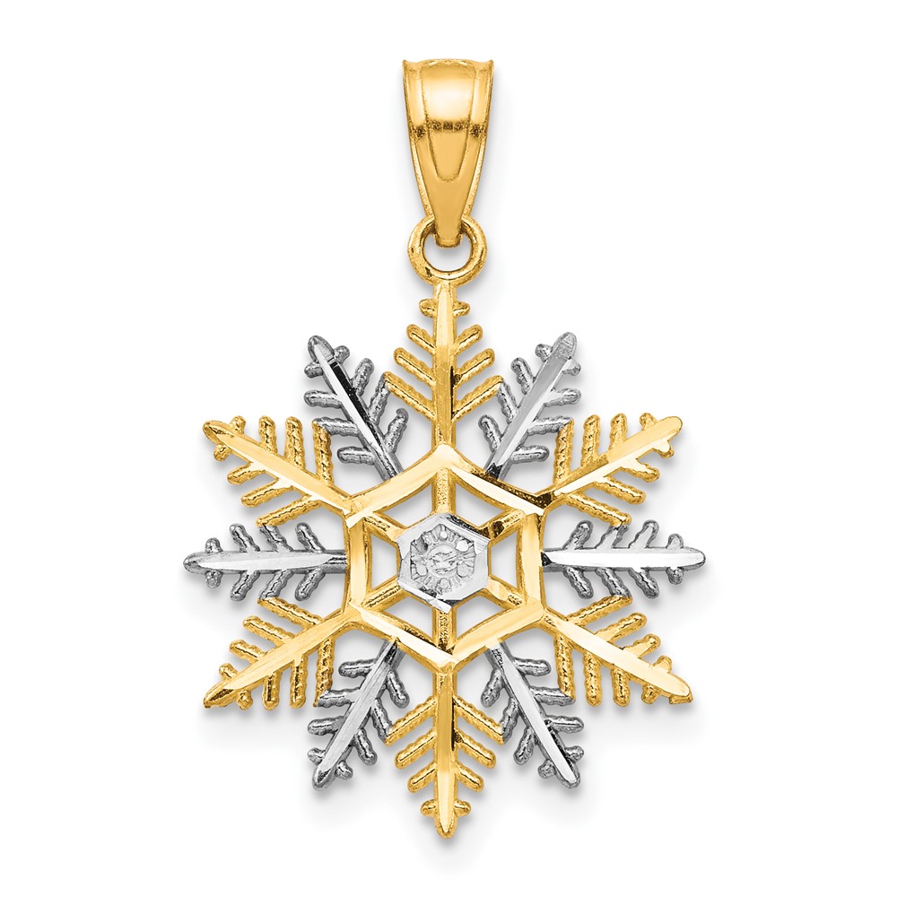 10K w/Rhodium Snowflake Charm (10C986)