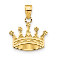 10K Yellow Gold Crown Charm view 1