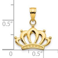 10K Yellow Gold Crown Charm view 3