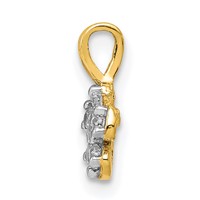 10K Yellow Gold Small CZ Flower Charm view 2