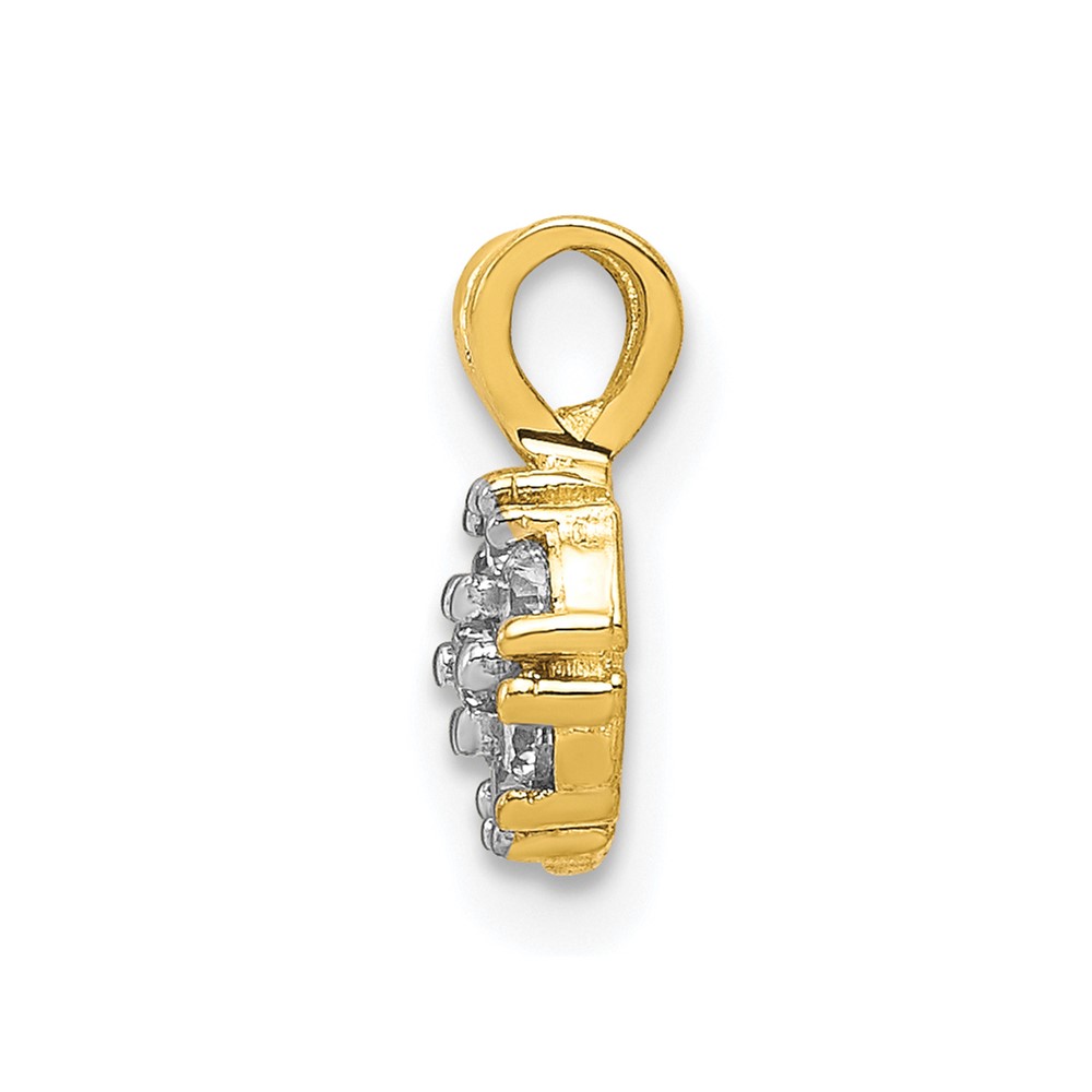 10k Small CZ Flower Charm (10C991)
