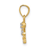 10K and White Rhodium CZ Dragonfly Charm view 2