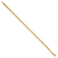 10K 3.75mm Yellow Gold Concave Anchor Chain view 2