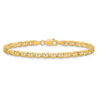 10K 3.75mm Yellow Gold Concave Anchor Chain view 3