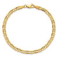 10K 3.75mm Yellow Gold Concave Anchor Chain view 4