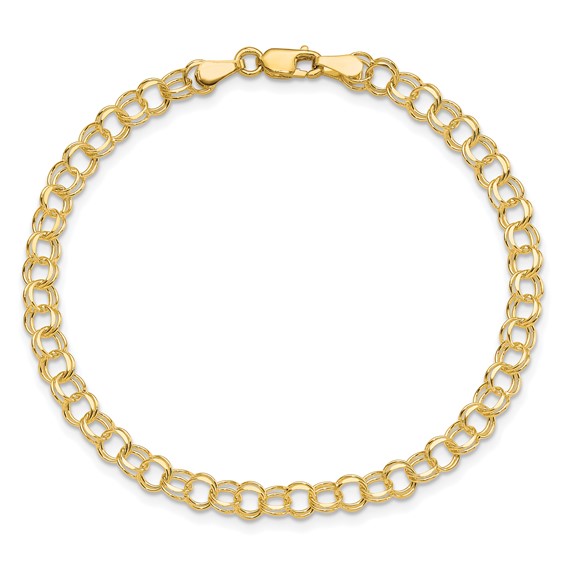 Gold Double Link Charm Bracelets