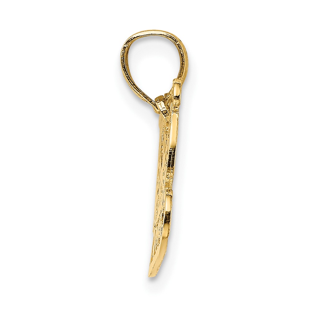 10K Polished Sleigh Pendant (10D1131)