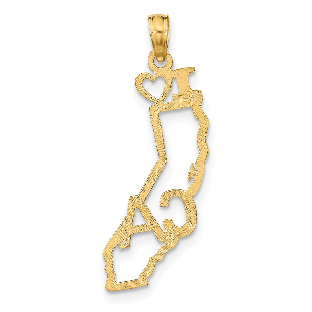 10K Solid California State Pendant (10D1152)
