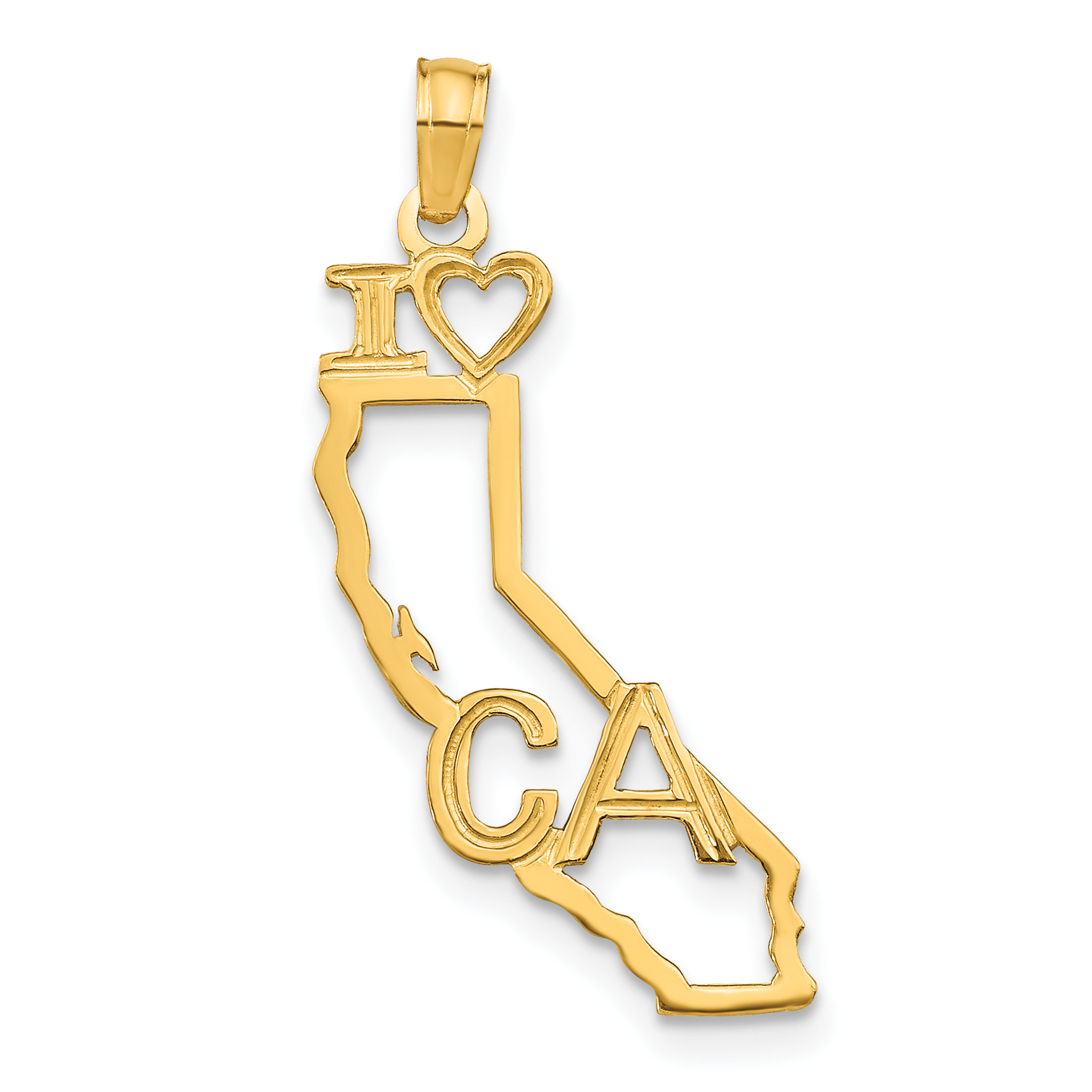 10K Solid California State Pendant (10D1152)