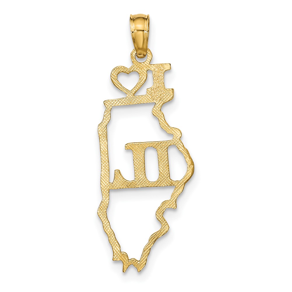 10K Solid Illinois State Pendant (10D1161)