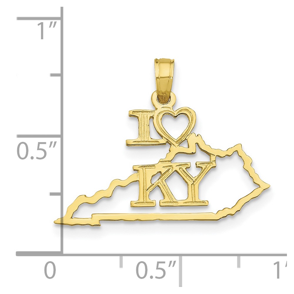 10K Solid Kentucky State Pendant (10D1164)