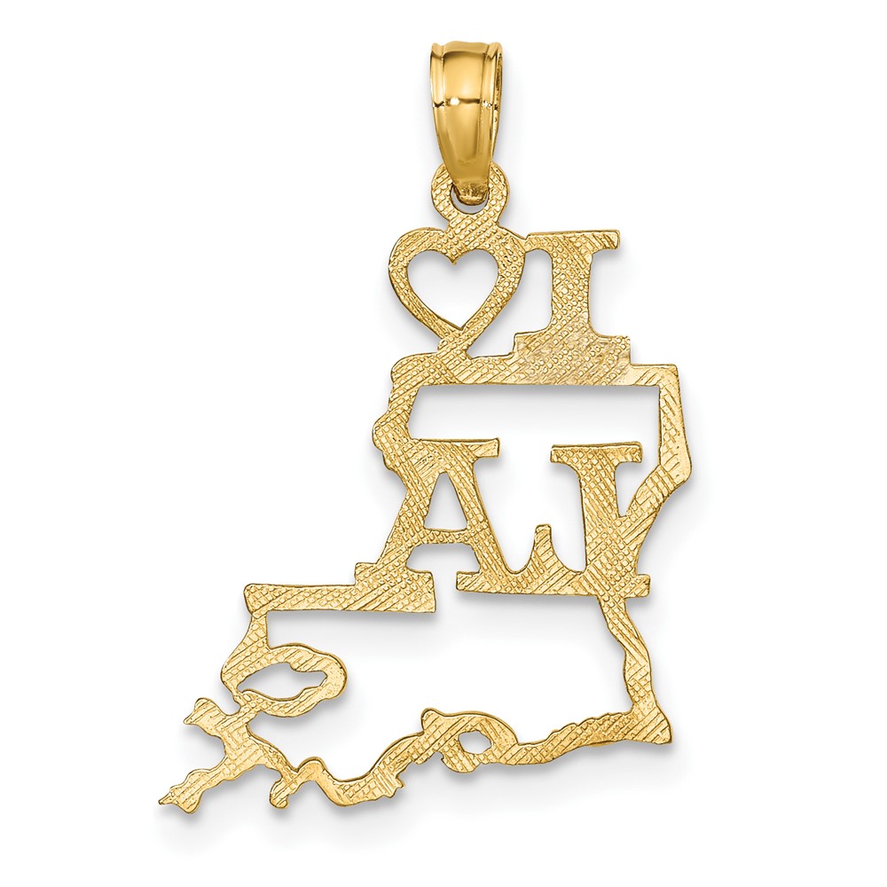 10K Solid Louisiana State Pendant (10D1165)