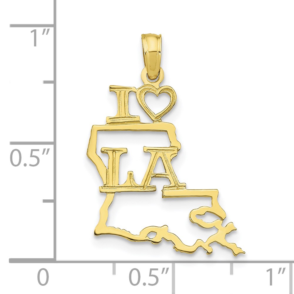 10K Solid Louisiana State Pendant (10D1165)
