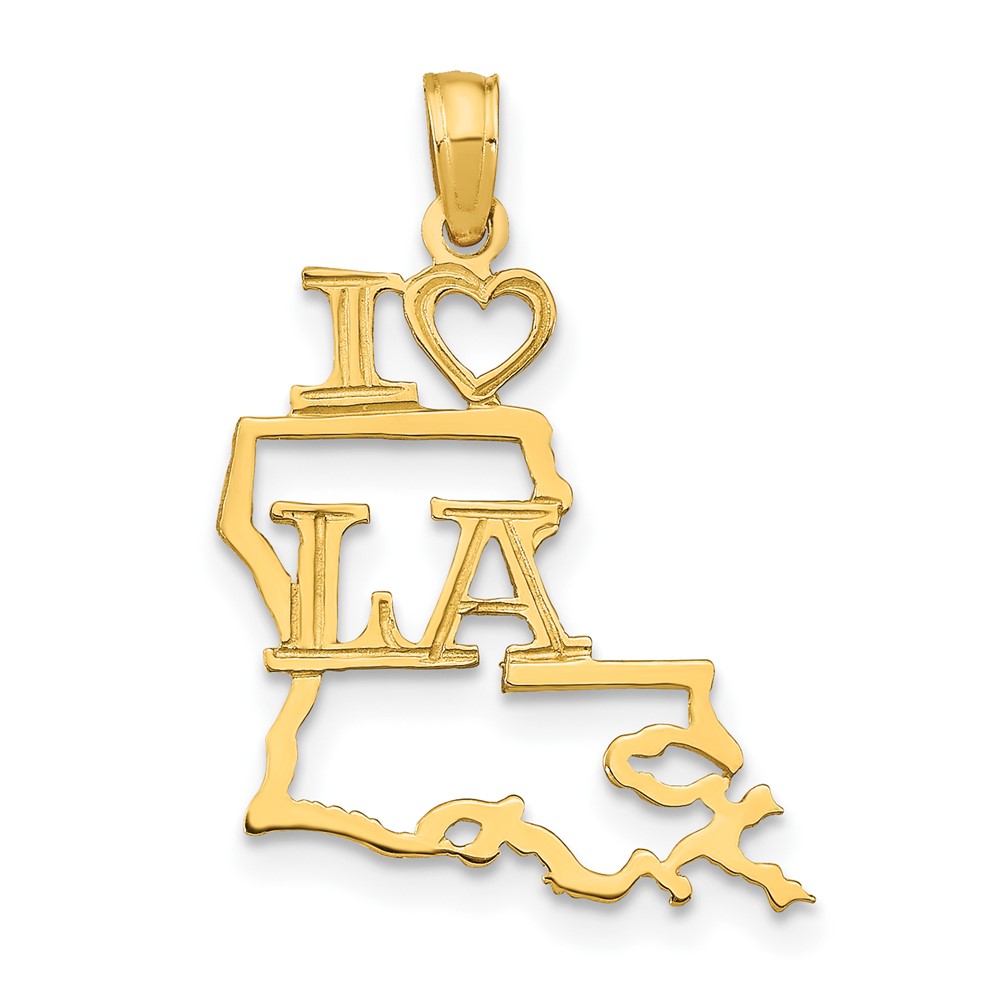 10K Solid Louisiana State Pendant (10D1165)
