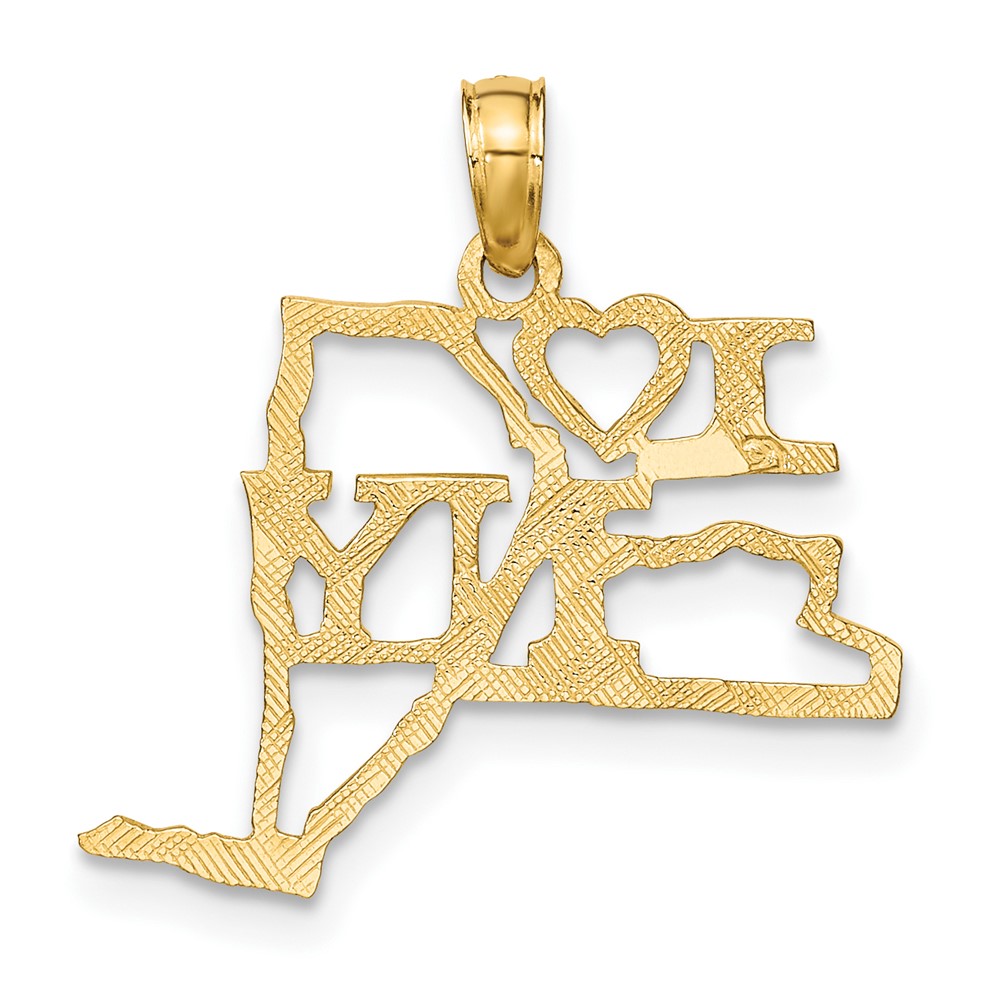 10K Solid New York State Pendant (10D1181)