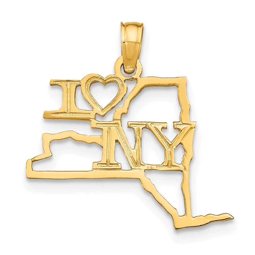 10K Solid New York State Pendant (10D1181)