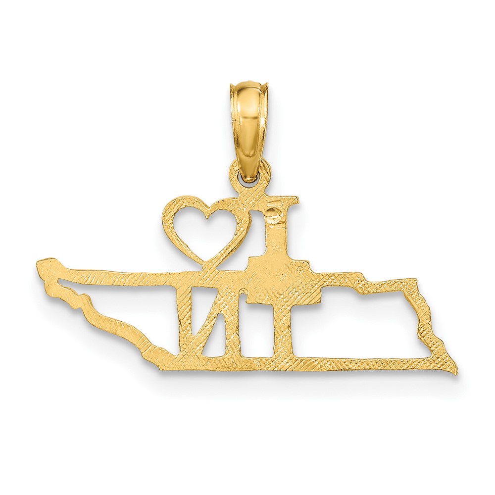 10K Solid Tennessee State Pendant (10D1189)