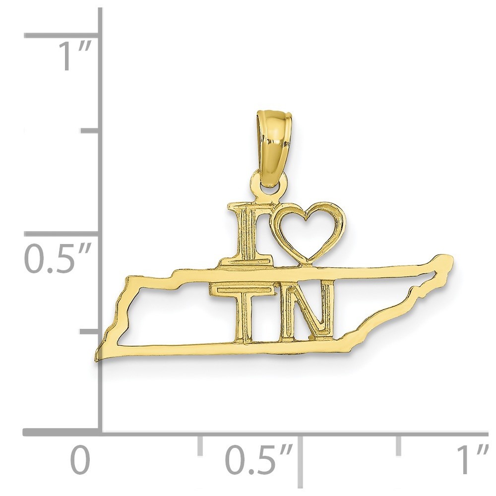 10K Solid Tennessee State Pendant (10D1189)