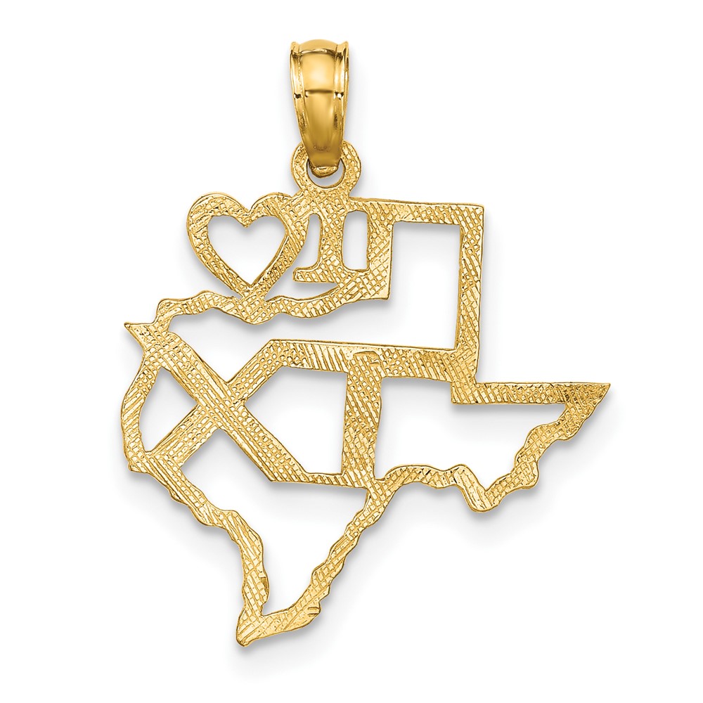 10K Solid Texas State Pendant (10D1190)