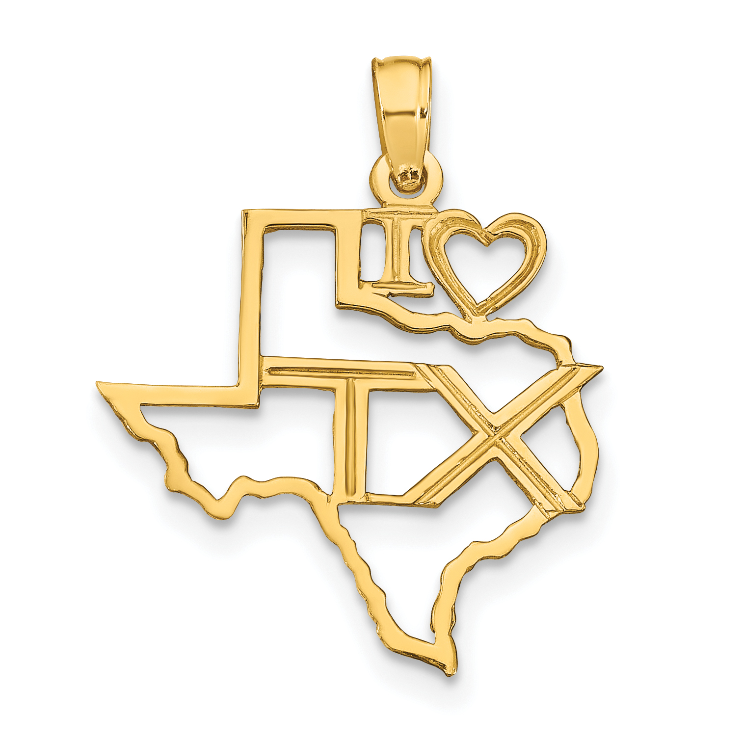 10K Solid Texas State Pendant (10D1190)