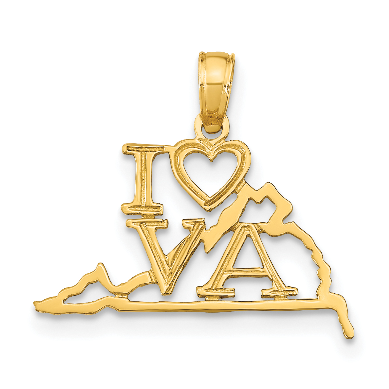 10K Solid Virginia State Pendant (10D1192)