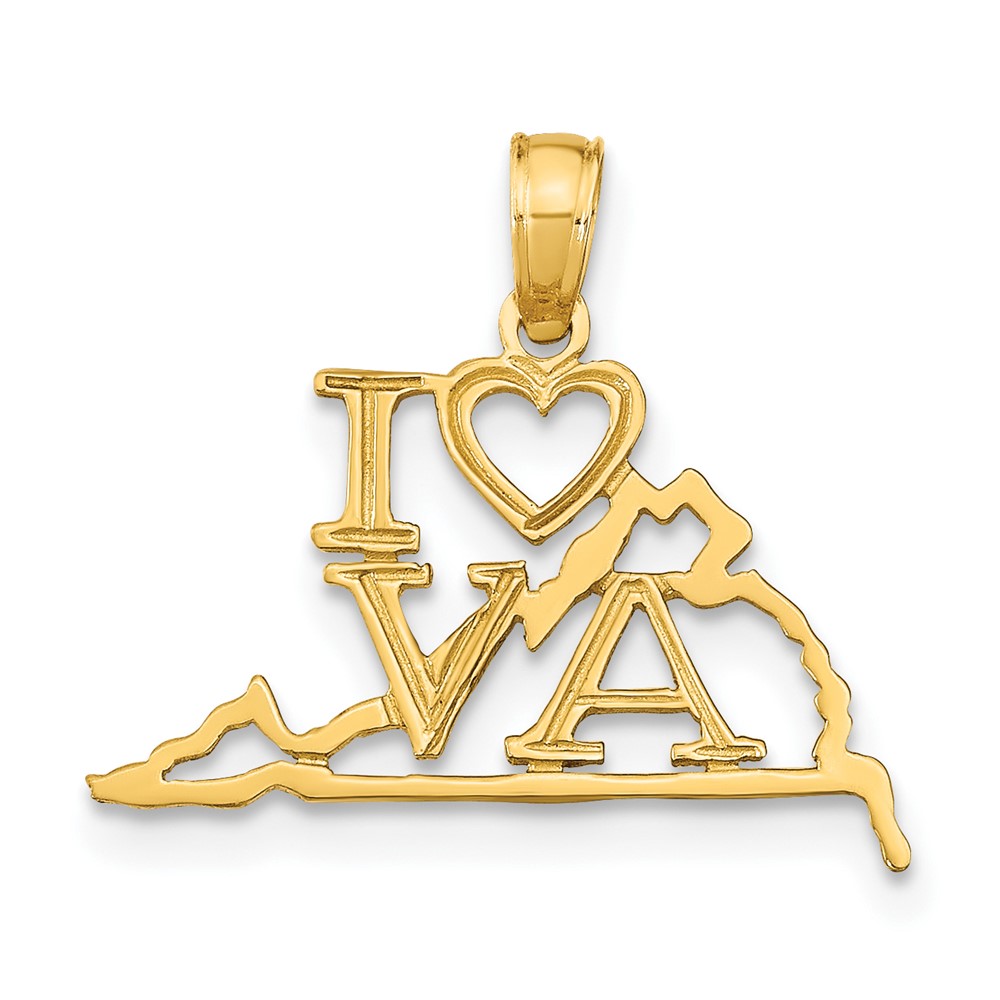 10K Solid Virginia State Pendant (10D1192)