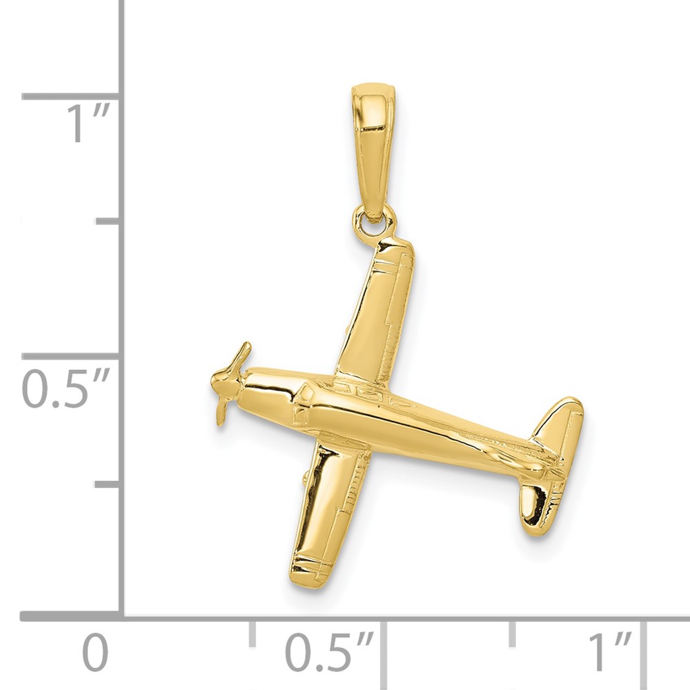 10k 3-D Low-Wing Airplane Pendant (10D1225)