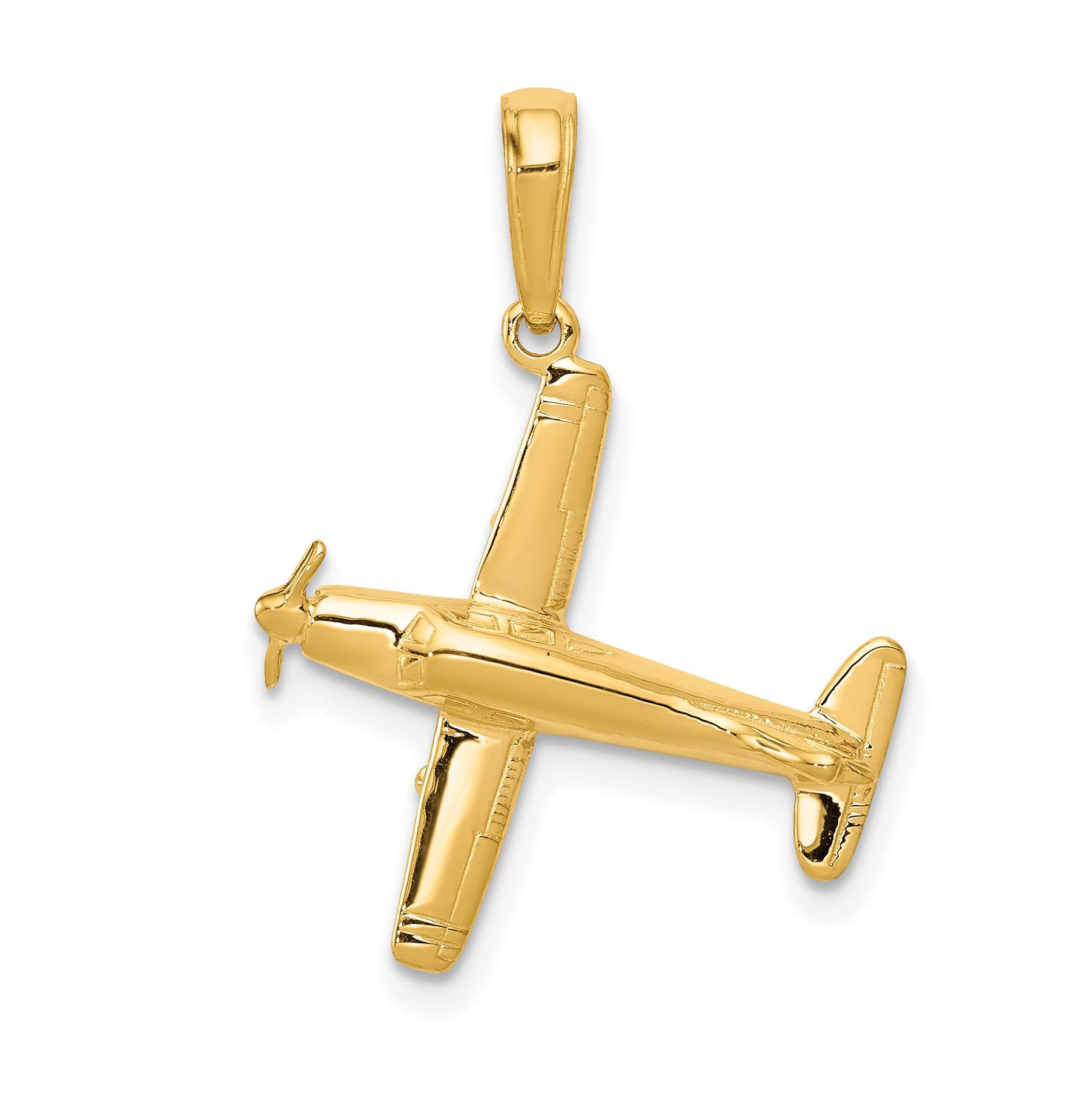 10k 3-D Low-Wing Airplane Pendant (10D1225)