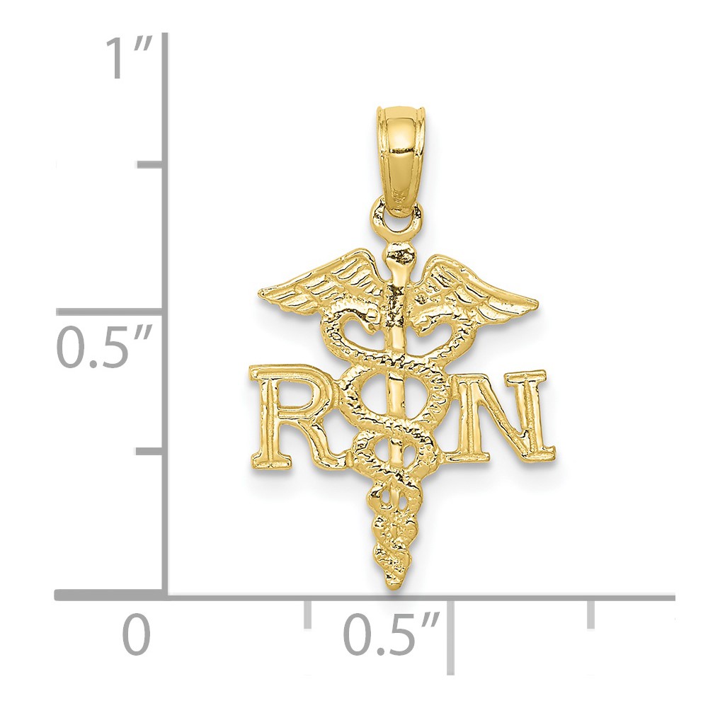 10K RN Caduceus Pendant (10D1235)