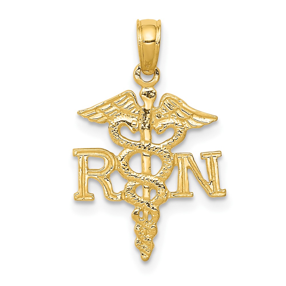 10K RN Caduceus Pendant (10D1235)