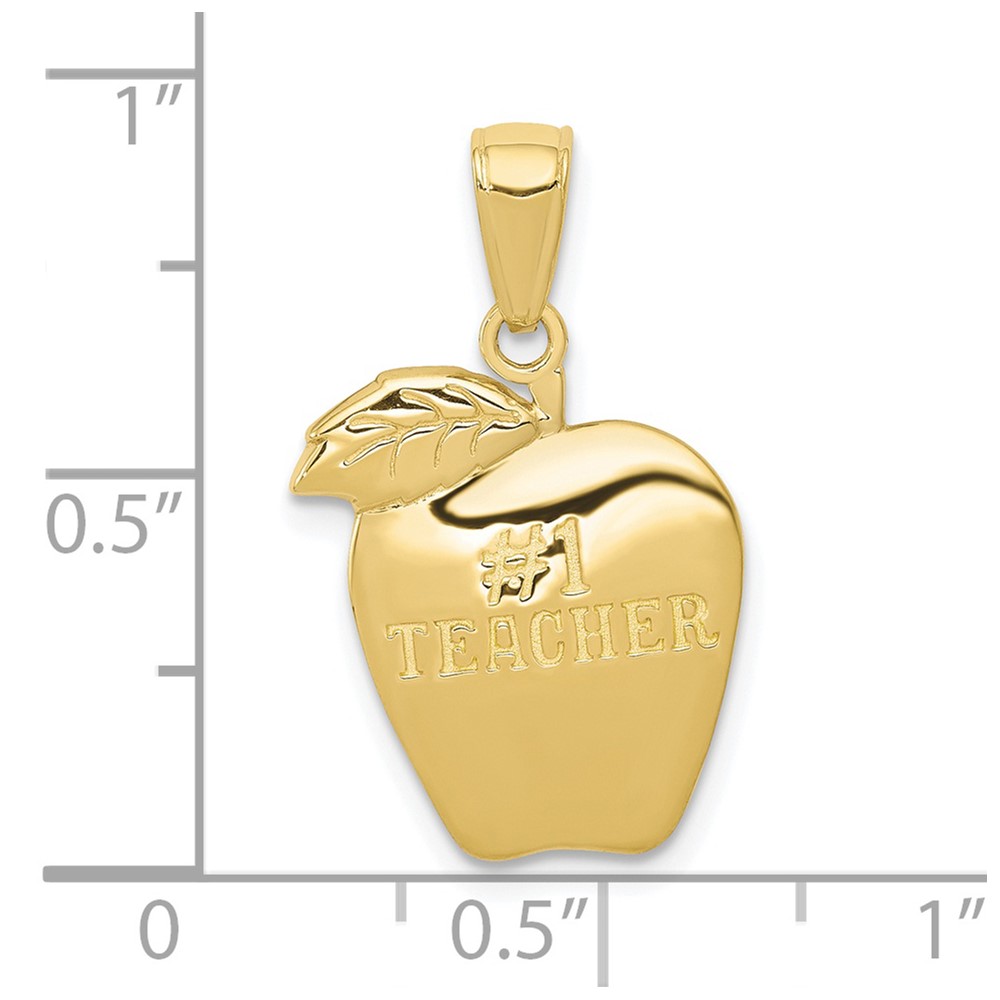 10k #1 Teacher Apple Pendant (10D1247)