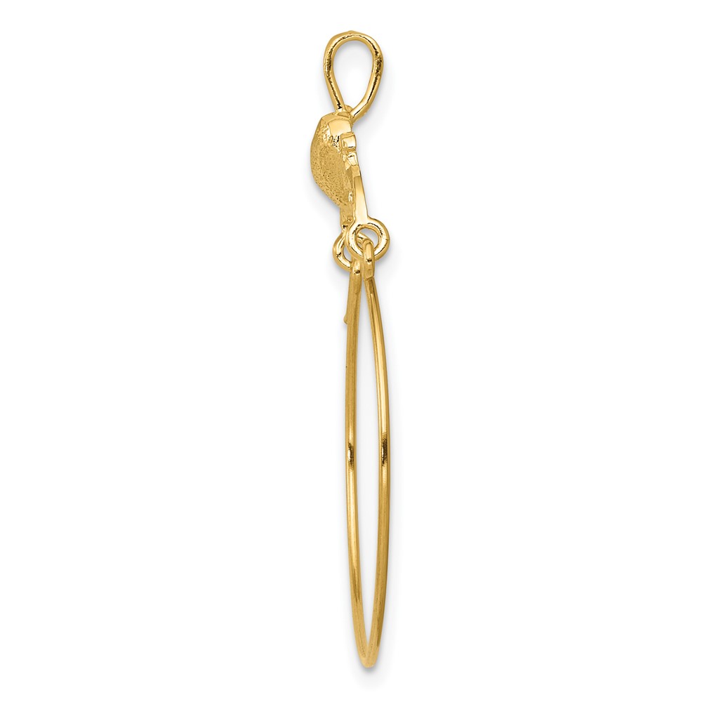 10k Polished Heart Charm Holder (10D1310)