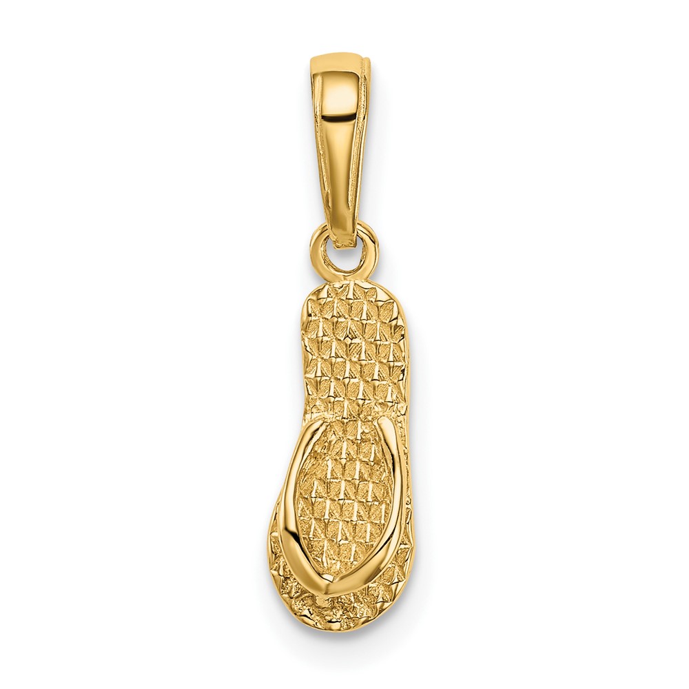 10K 3-D Hawaii Flip-Flop Pendant (10D1366)
