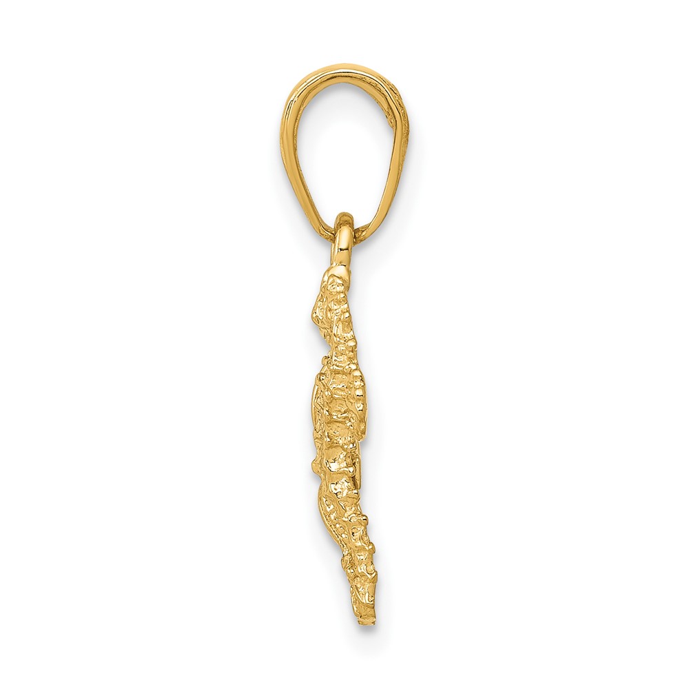 10K Seahorse and Starfish Pendant (10D1394)