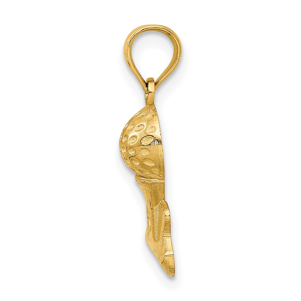 10k Solid Polished Golfing Charm (10D1435)