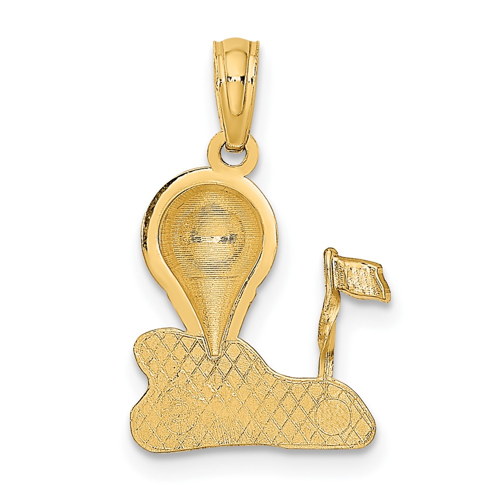 10k Solid Polished Golfing Charm (10D1435)