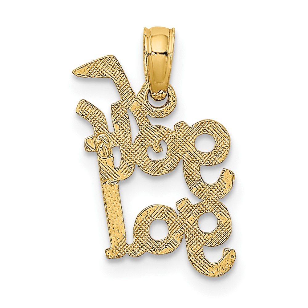 10K Solid Polished GOLF GAL Charm (10D1437)