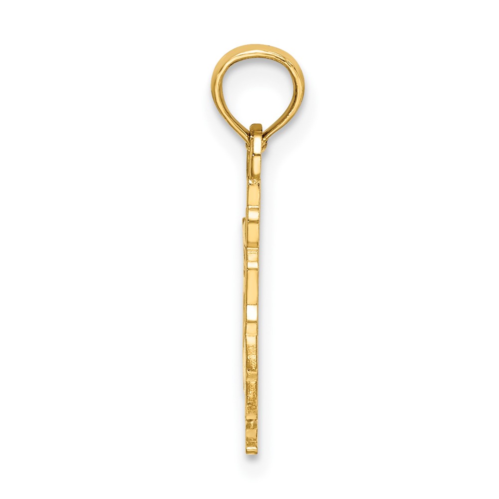 10k Solid Polished Gymnast Charm (10D1448)