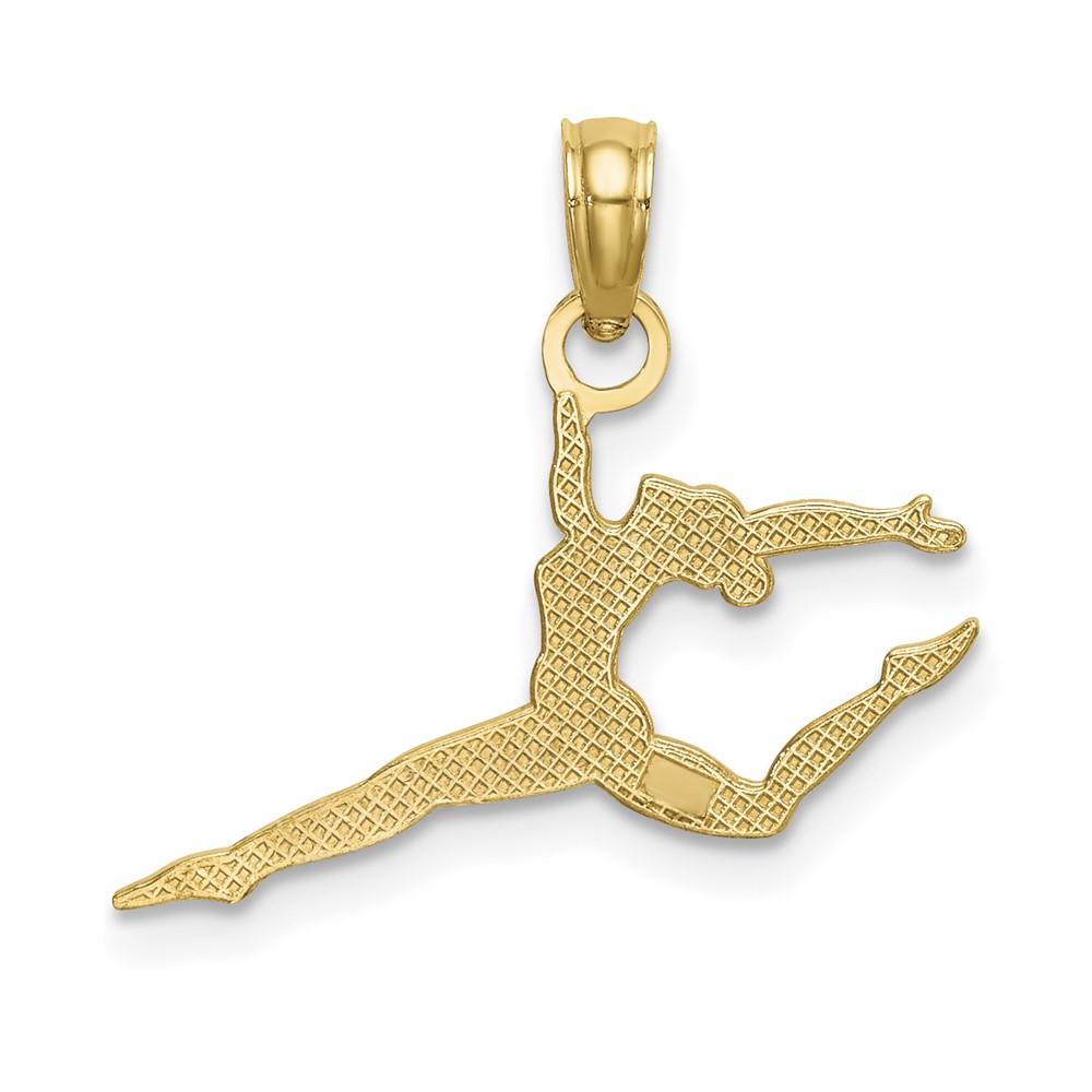 10k Solid Polished Gymnast Charm (10D1448)