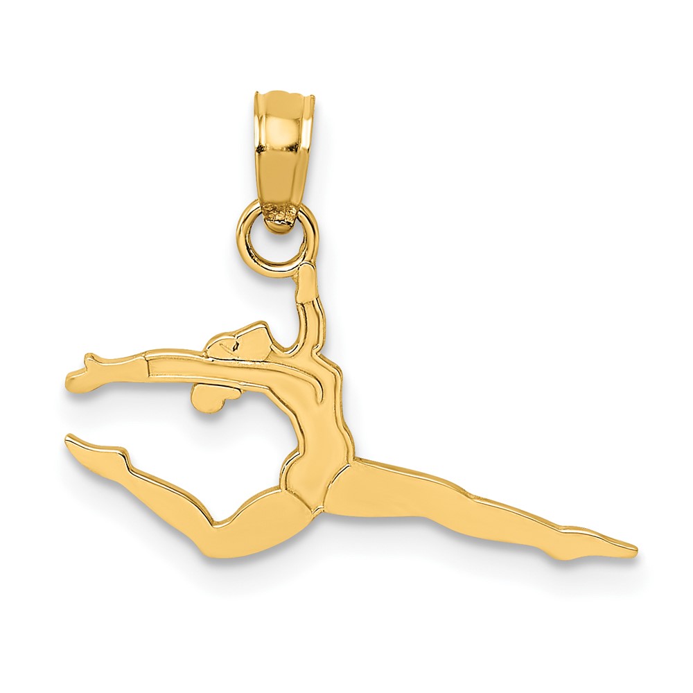 10k Solid Polished Gymnast Charm (10D1448)