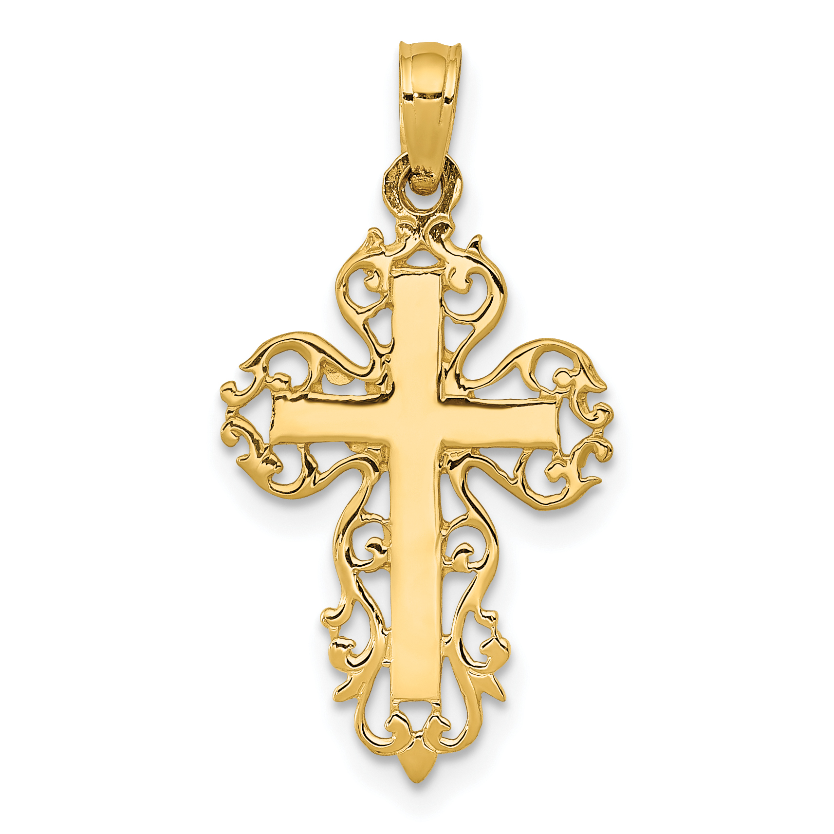 10k Fancy Cross Pendant (10D1533)