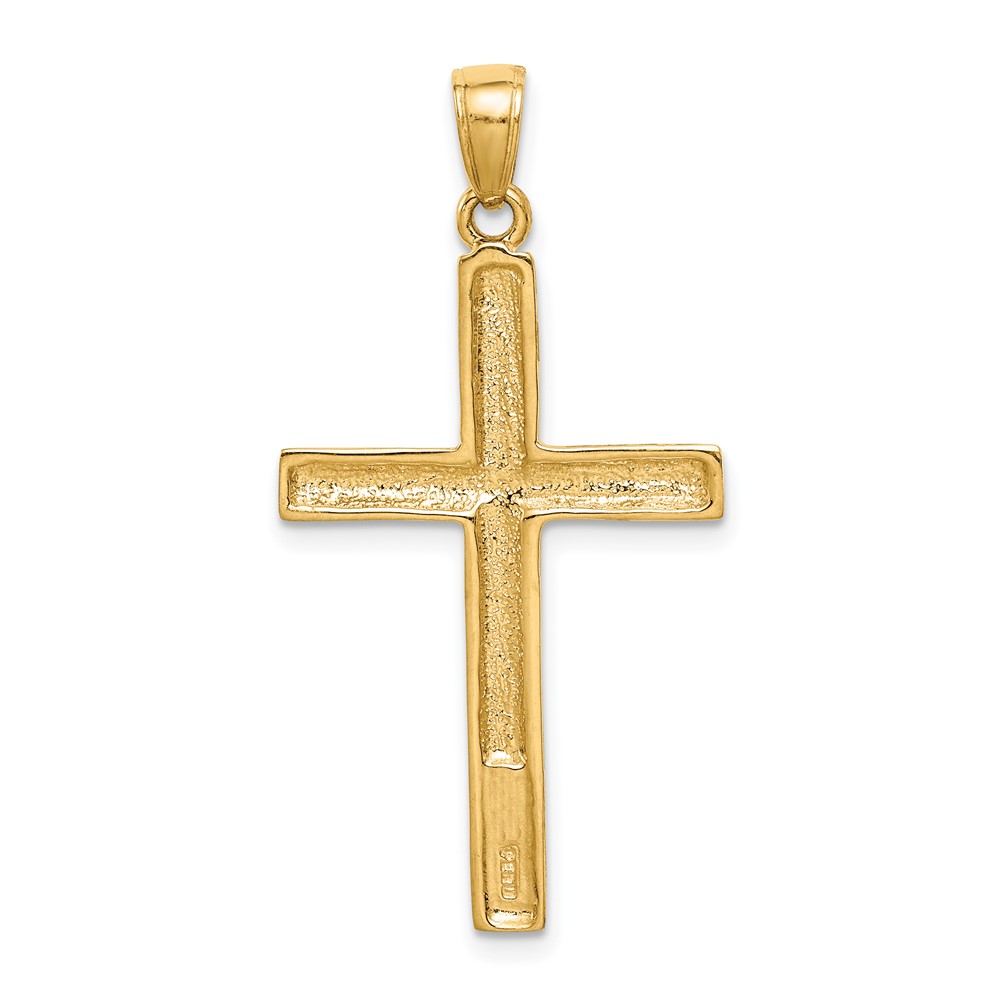 10K Polished Cross Pendant (10D1606)