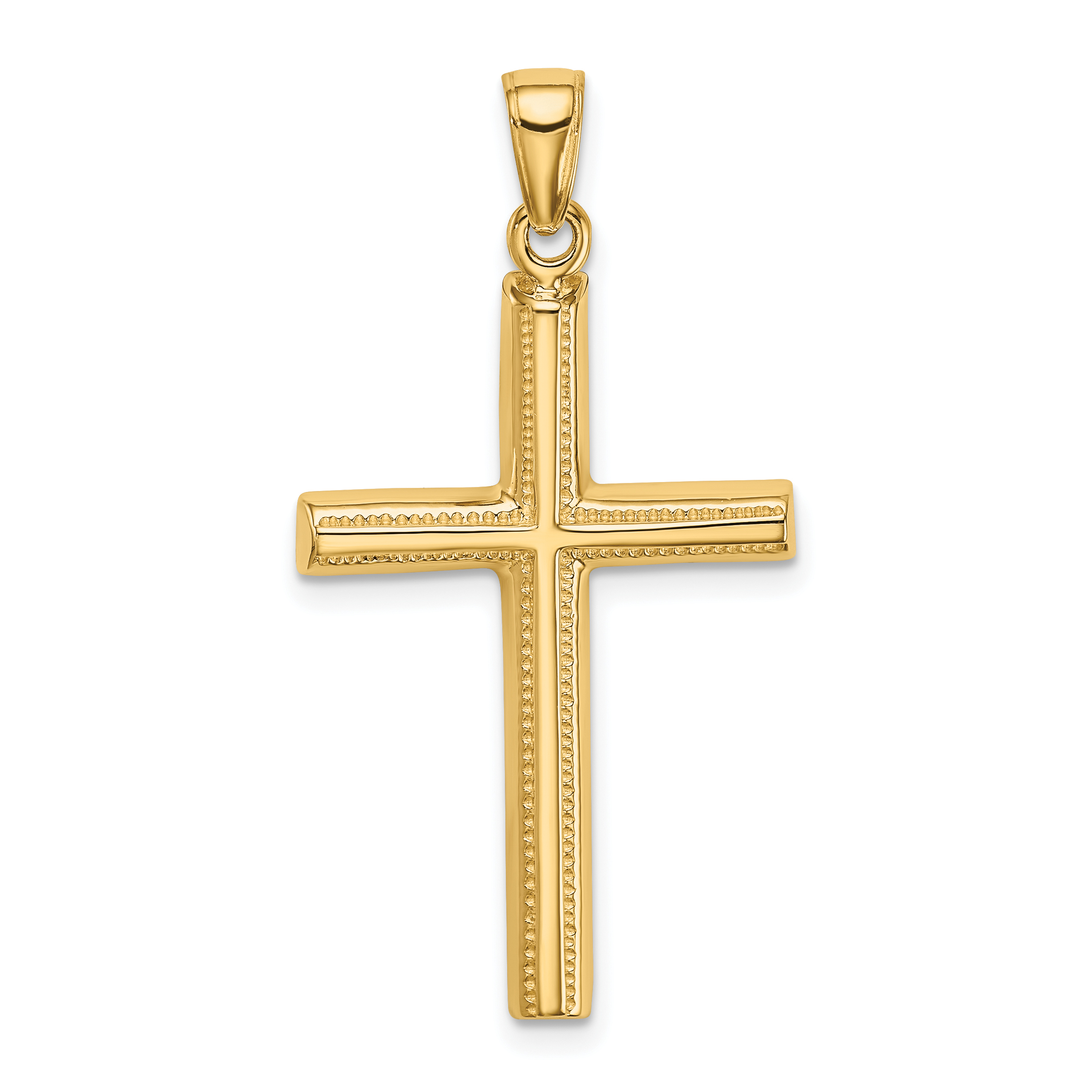 10K Polished Cross Pendant (10D1606)