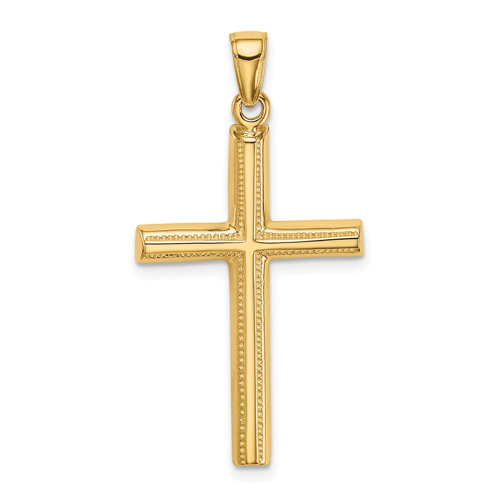 10K Polished Cross Pendant (10D1606)
