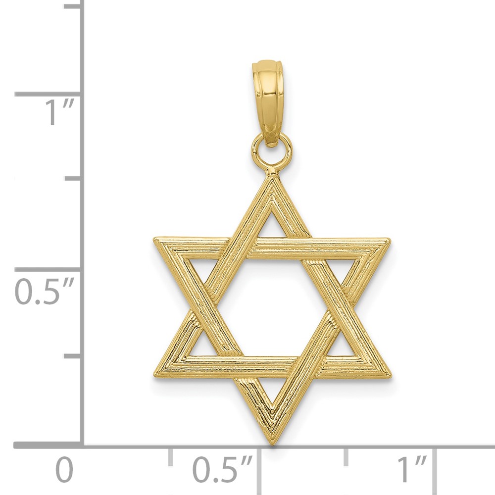 10K Polished Star of David Pendant (10D1696)