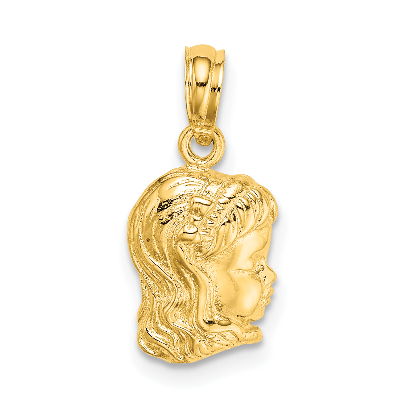 10k Girl Head Charm (10D1717)
